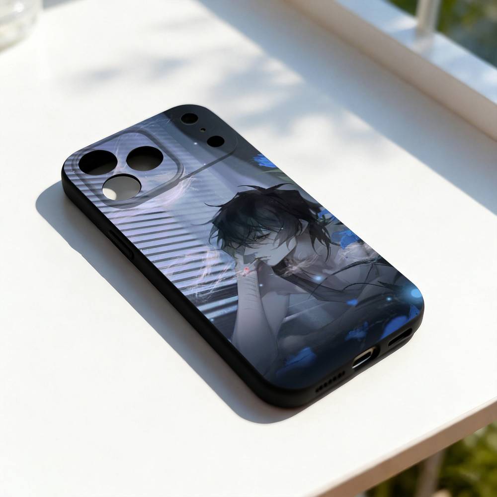 Towa Slow Damage Cool Phone Case For iPhone 17,16,15,14,13,12,11,Pro,Max,Plus,E,SE4,Air,Mini Black Precise Hole Matching