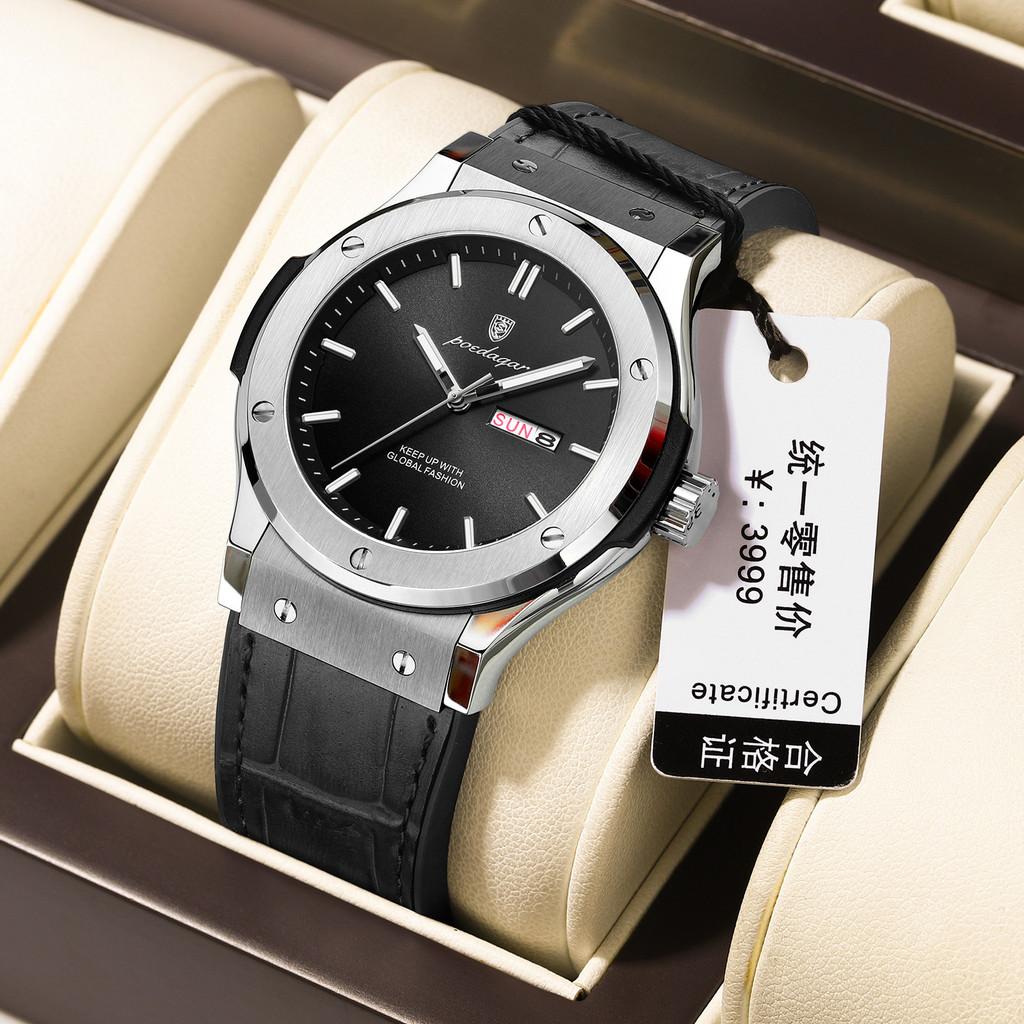 Swiss Mens Waterproof Quartz Watch With Luminous Dial For Casual Daily Wear