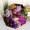 1 PC Automatic Folding Umbrella - Son Goku Pattern Portable Foldable Design With 8 Ribs Christmas Birthday Gifts