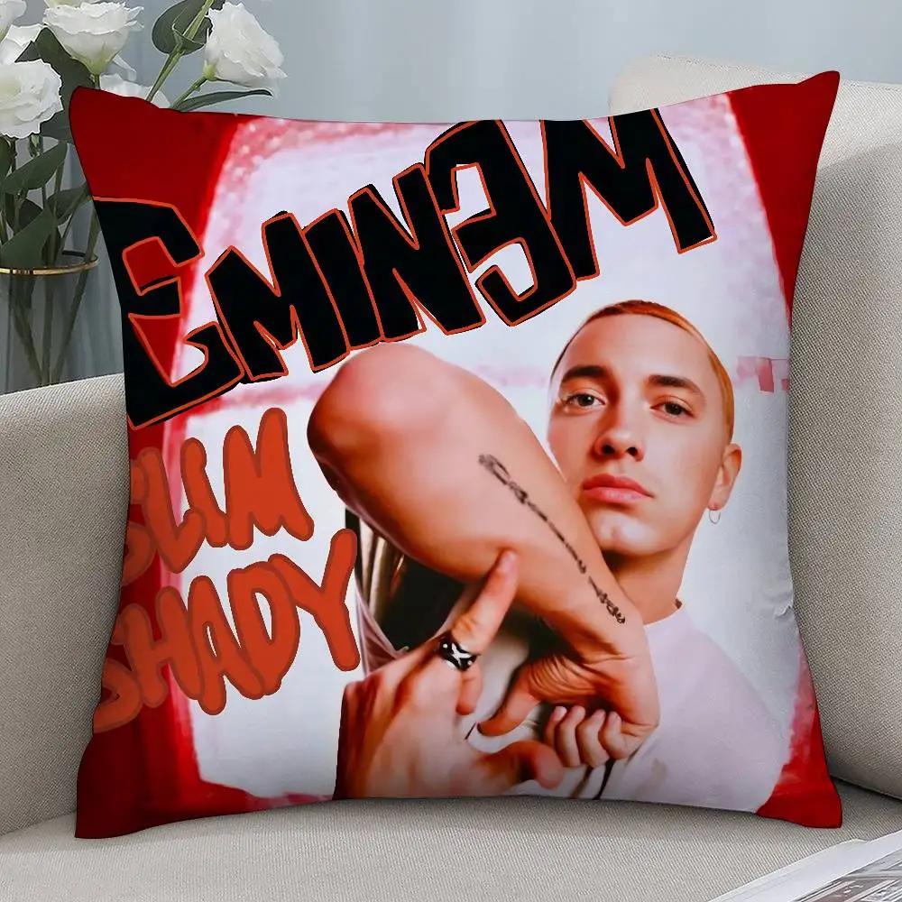 Hot Rapper E-Eminem Pillow Case Short Plush Double-sided Print Square Throw Pillow Covers Sofa Home Cushion Decor