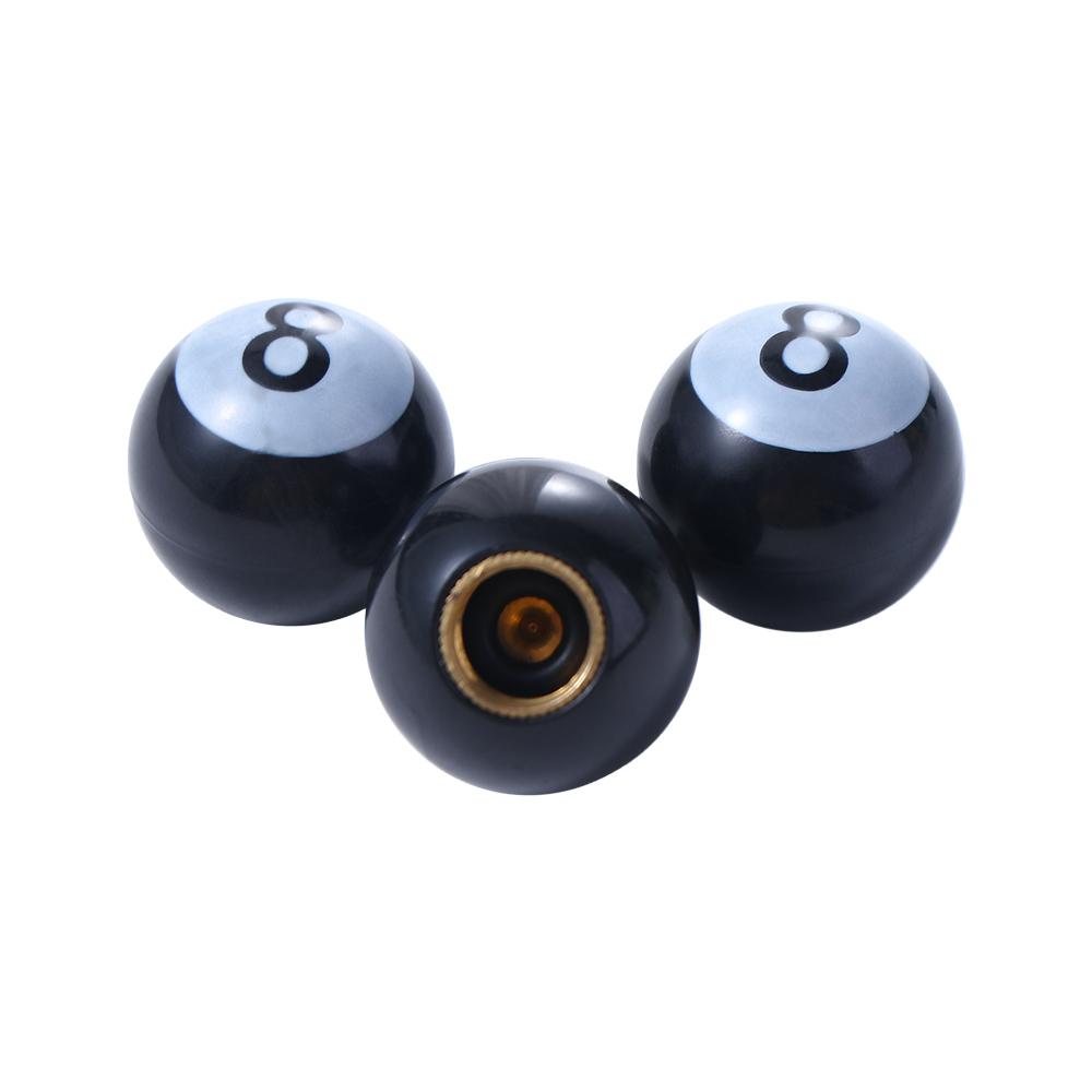 Dustproof "Pool 8 Ball" Wheel Rims Tyre Stem Air Caps Dust Cover Valve Stem Caps Wheel Caps
