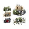 WO2 Leger Militaire Uitrusting Accessoires Set Oorlogsspeelgoed Mini Soldaten Figuur Container Model Huis Bouwsteen Jongen