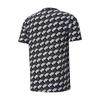 Puma High Street All Over Print Logo Casual Breathable Color Block Comfortable Short Sleeve T-Shirt Unisex Tops Black 588829-01