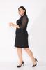 Women's Big Size Dress Dress with chiffon sleeves and pocket detail on the front