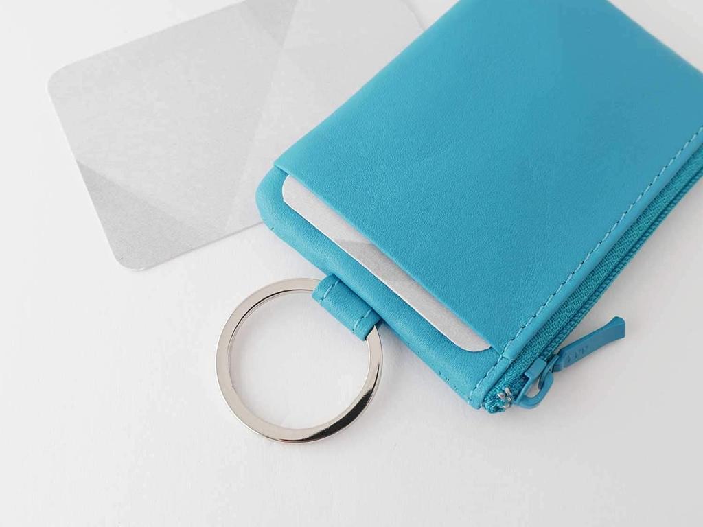 Noir Key Pouch Slip-on Mini, Leather, Yellow, NSL-1803