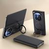 For OPPO Find N6 Case ELVEV  Magnetic PU Leather Full Protection 360° Rotating Ring Holder Flip Cover for Find N 6