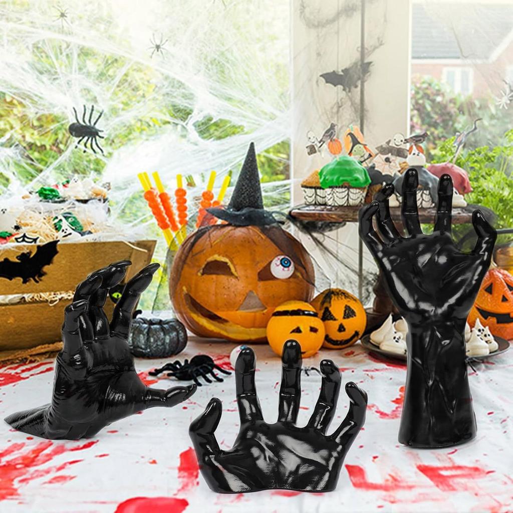 Devil Hand Candle Holder Decoration Wall Mounted Reaching Hands Halloween Party Indoor Outdoor Hanging Ornament