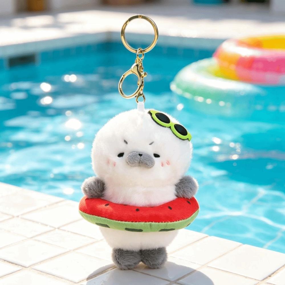 Soft Seal Stuffed Animal Keyring Plush Material Seal Soft Plush Doll Keychain Birthday Gift