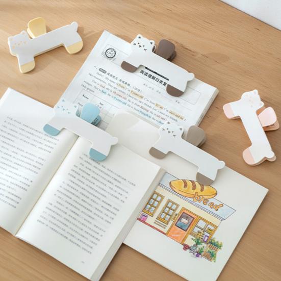 Kitten Book Holder Clip Simple Reading Auxiliary Fixed Book Clip Bookmark Plastic Reading Page Holders Creative Book Accessory