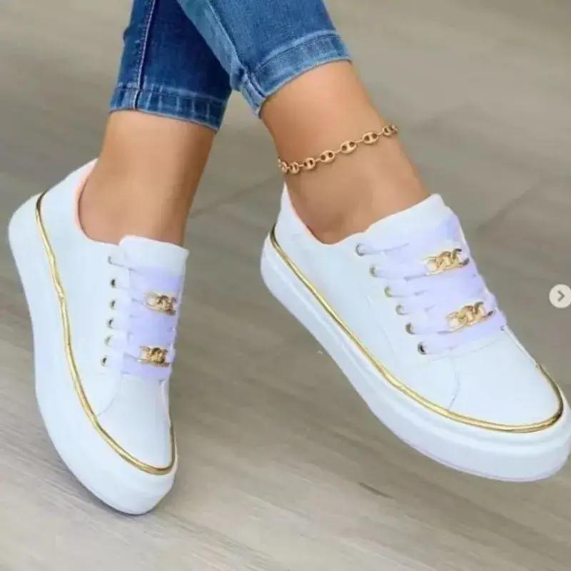Women s Shoes Large Size Platform Sportstyle Low-top Shoes Non-slip Daily Casual Shoes 43 белый 1980₽