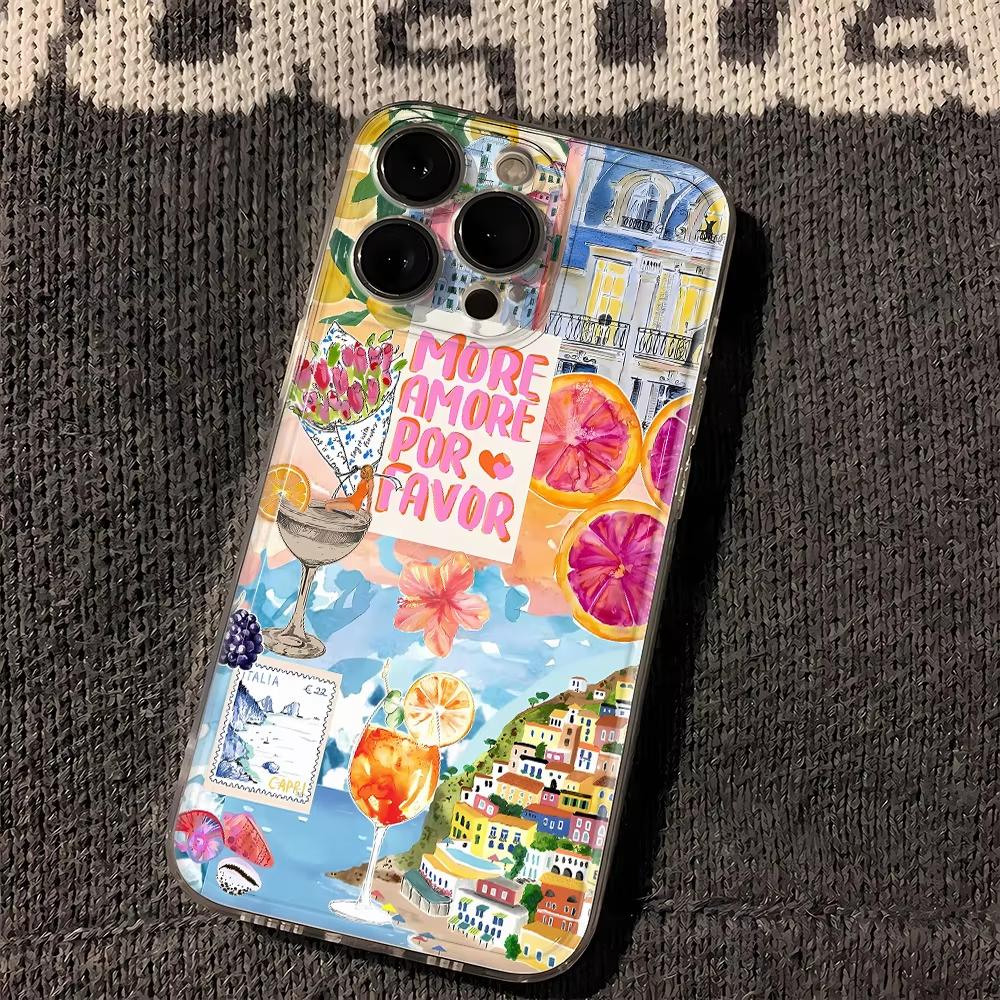 Cute Pink Girly Phone Case For iPhone 13 Case iPhone 11 12 14 15 16 17 Pro Max XS XR 7 8 Plus SE2022 Silicone Soft Clear Cover