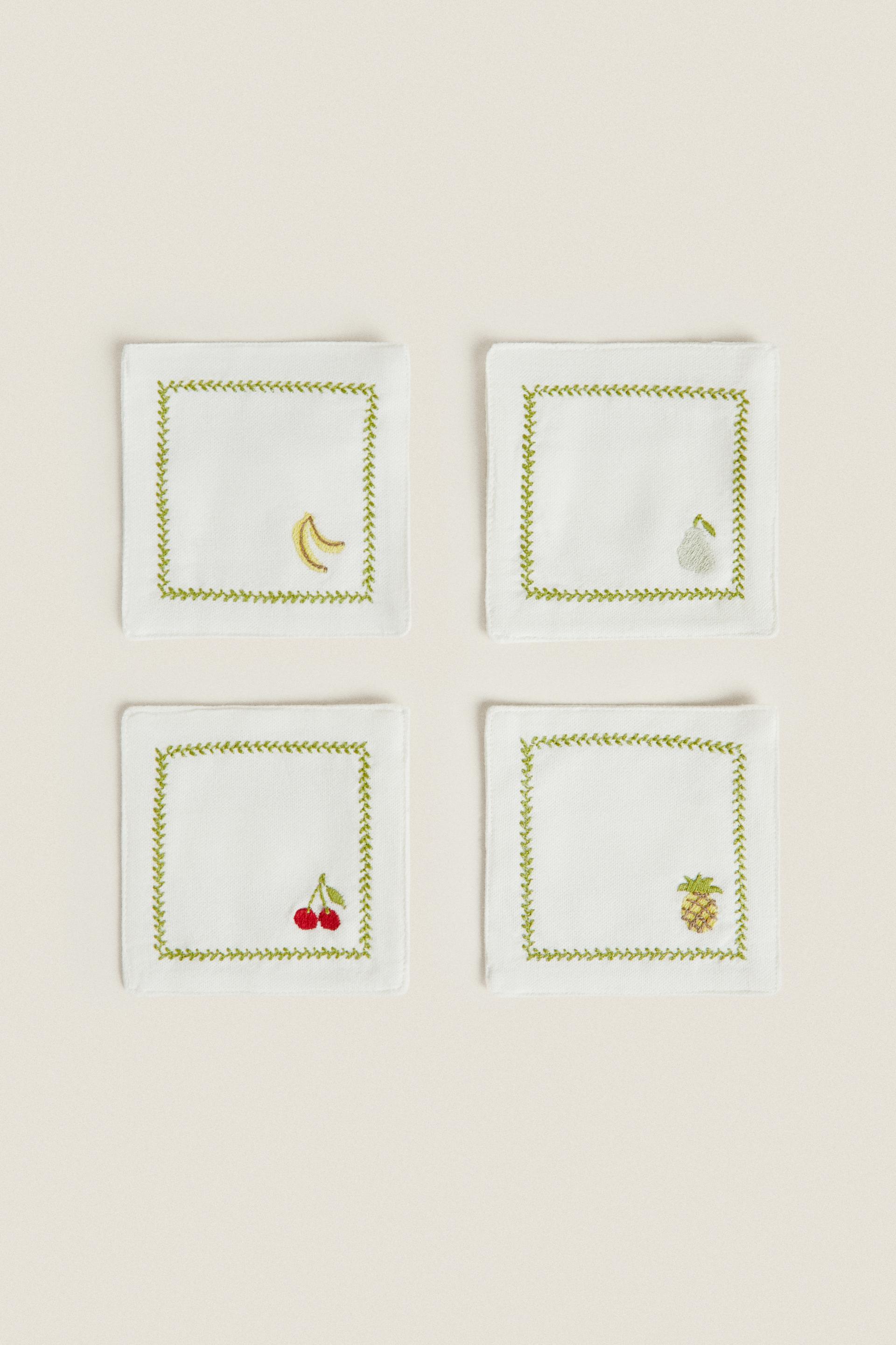 

EMBROIDERED COTTON COASTERS
