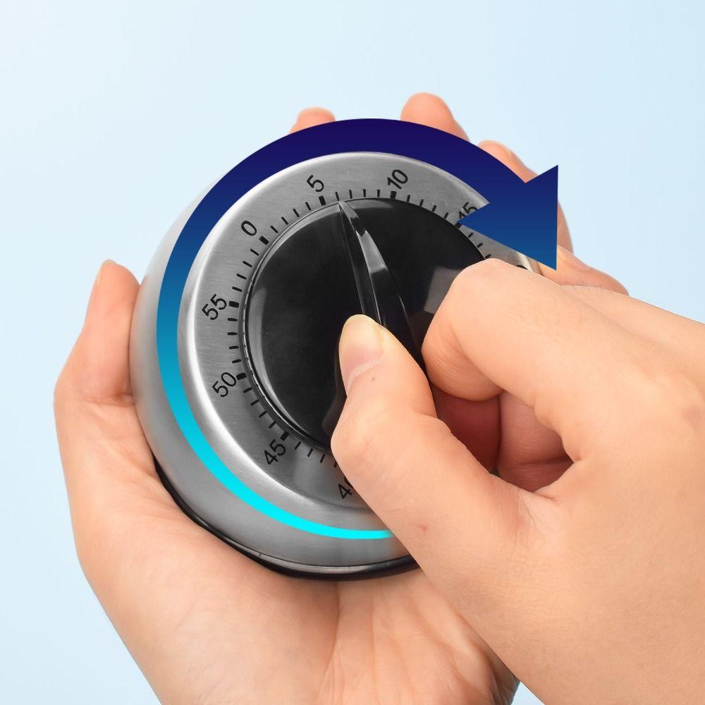 Mechanical Wind Up Cooking Baking Timer Black Time Reminder Countdown Timer  Kitchen