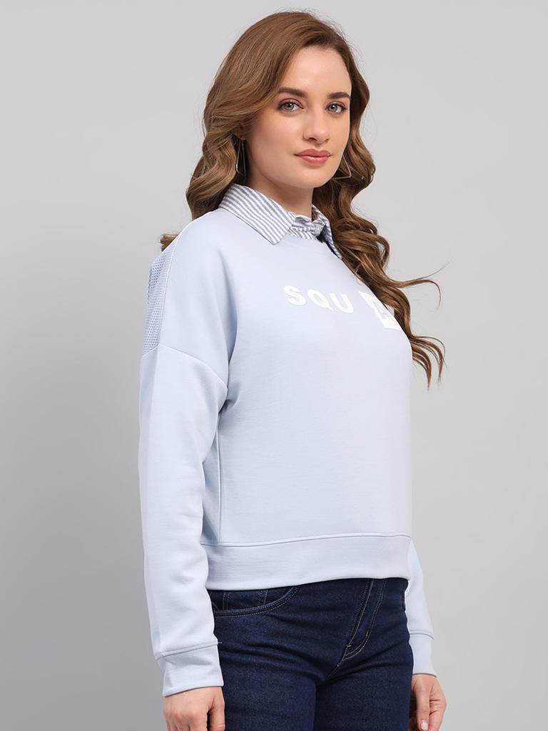 MONTE CARLO Women Oversized Sky Sweatshirt