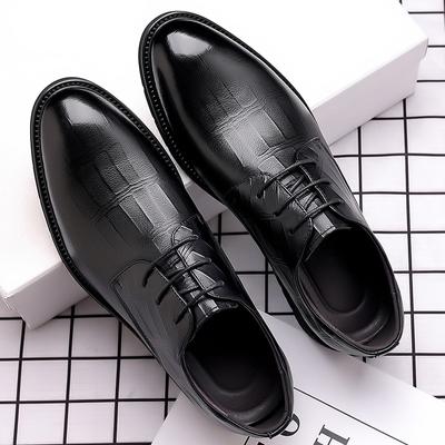 Leather Shoes Men's New Business Formal Wear Casual Autumn Breathable Men's British Korean Style Pointed Groom Wedding Shoes