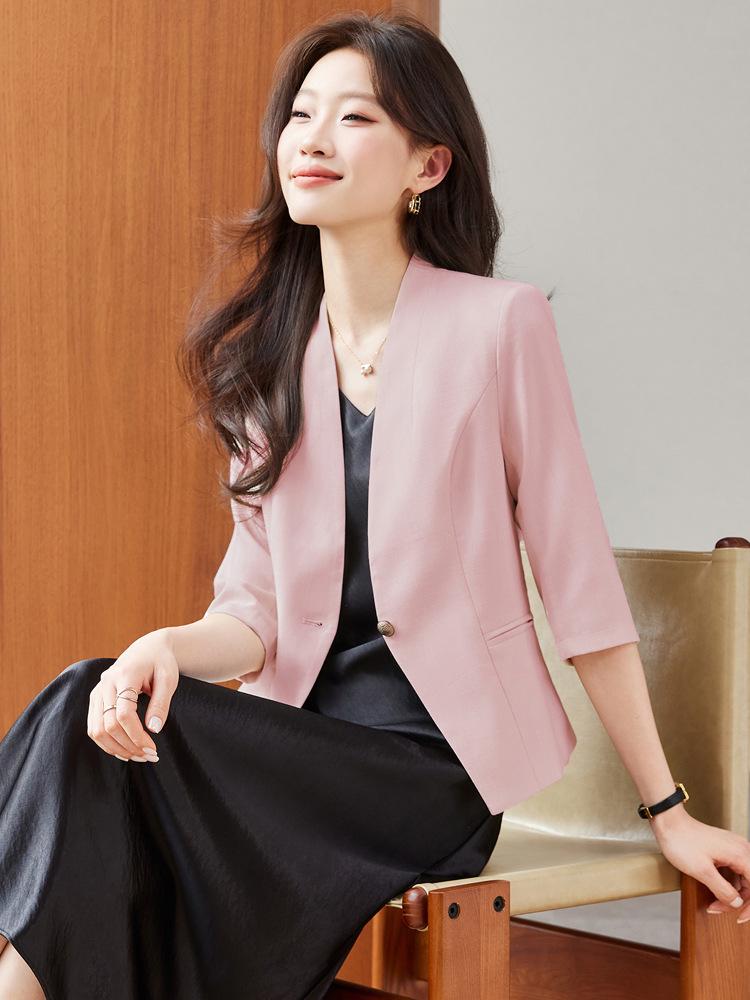 Women's High-End Acetate Satin Summer Blazer Set