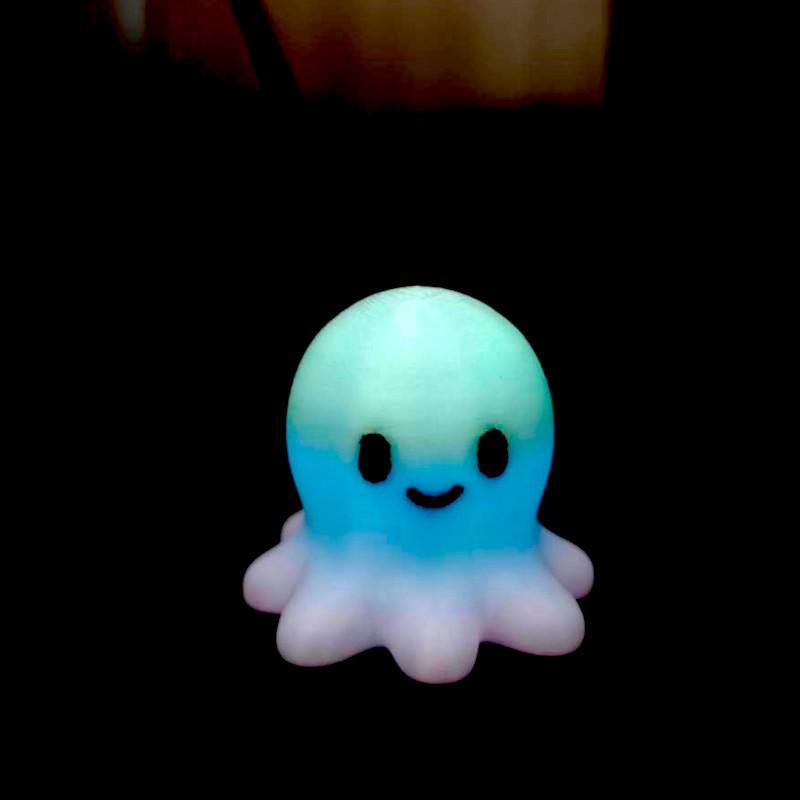 

3D Luminous Octopus Toilet Decoration Toy - Creative Stress Reliever 4cm*4cm*3.5cm