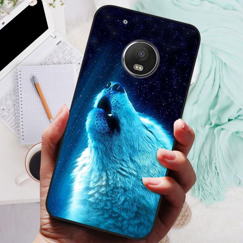 Pro Motorola Moto G5 Plus Pouzdro Černý Kryt Lev Vlk Silikonový Měkký Zadní Kryty Pro Moto G5 Plus Pouzdro Na Telefon G5+ Ochranný Kryt