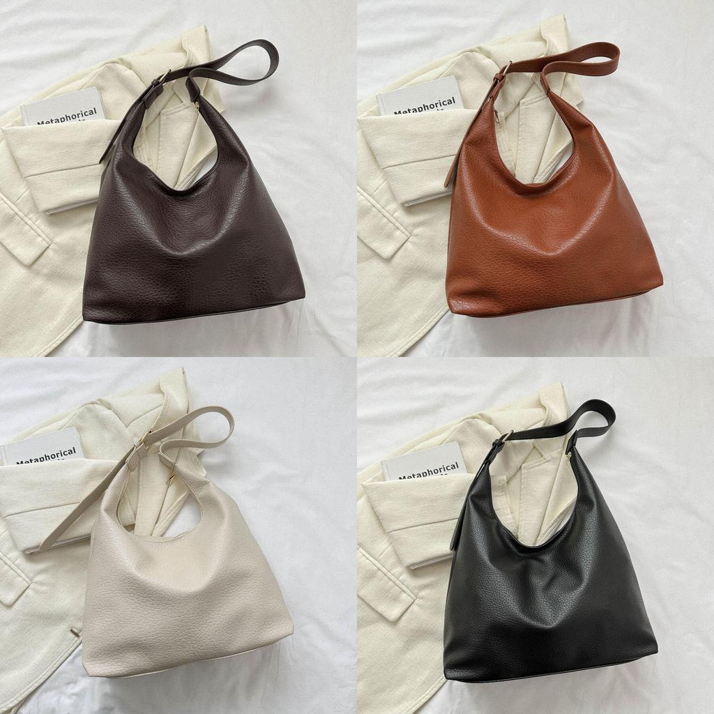 Minimalist Pu Shoulder Bag With Soft Structure And Spacious Interior For Daily Commuting