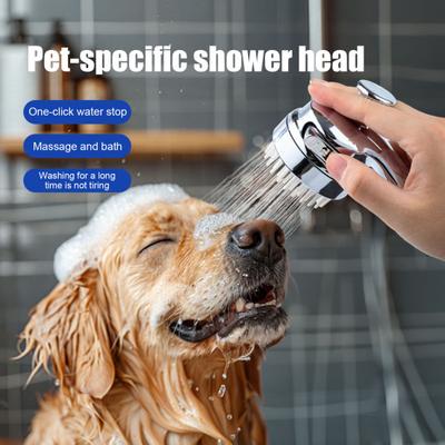 Köpek Duş Başlığı Eklentisi Yüksek Basınçlı El Duşu Başlığı Masaj Fırçalı Evcil Hayvan Duş Malzemeleri Köpek Yıkama İçin