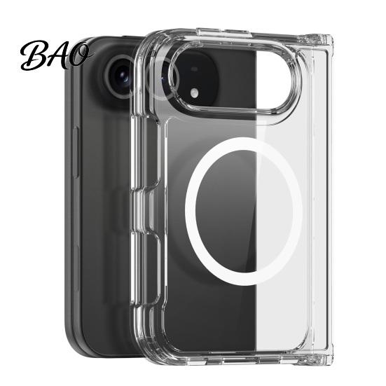 Fingerprint Resistant Phone Cover Magnetic Clear Case for IPhoneDuo 2026, TPU Anti-Yellowing Transparent Flexible Shell with Precise Cutouts,