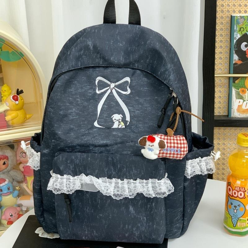 Schoolbag New Solid Color Backpack Casual Versatile Korean Version Simple Fashion Junior High School College Student Schoolbag Large Capacity Backpack