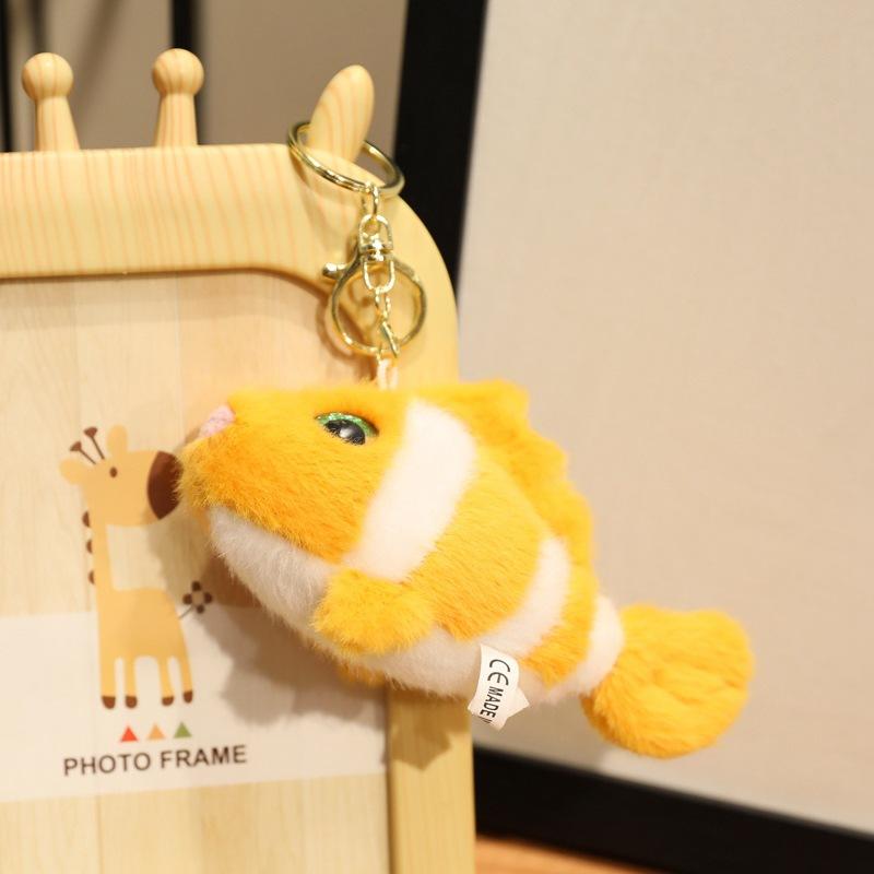 Cartoon Octopus, Shark, Sea Turtle, Marine Animal Pendant, Doll, Plush Toy Bag, Keychain Hanging Decoration