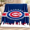 Chicago Cubs blanket Flannel Blanket Soft Cozy Plush Throw for Sofa Bed Lightweight Home Decoration Outdoor camping