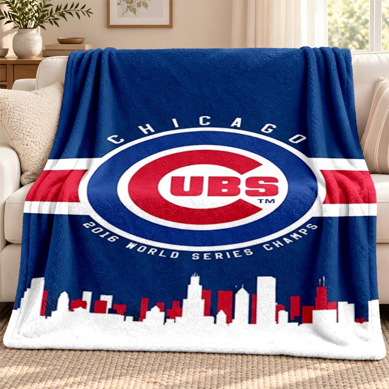 Chicago Cubs blanket Flannel Blanket Soft Cozy Plush Throw for Sofa Bed Lightweight Home Decoration Outdoor camping