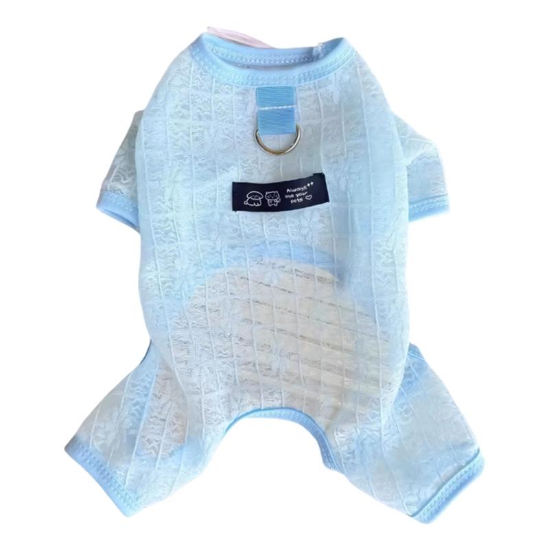 Summer Cooling Meshes Dog Shirt Light weight Breathable Ice Vests Sun Protecting Quick Drying Casual Shirts
