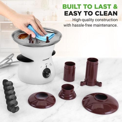 NutriChef 3-Tier Chocolate Fountain - Electric Stainless Steel Chocolate Melts Dipping Warmer Machine