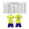 Kids Sports Gear Brazil Neymar Football Jersey Set Yellow