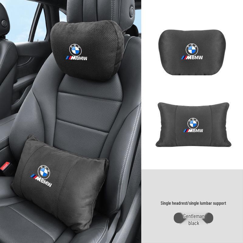 Compatible with BMW 5, 7 Series, X1, X3, X5 car seats, featuring headrest, lumbar, and neck support pillows.