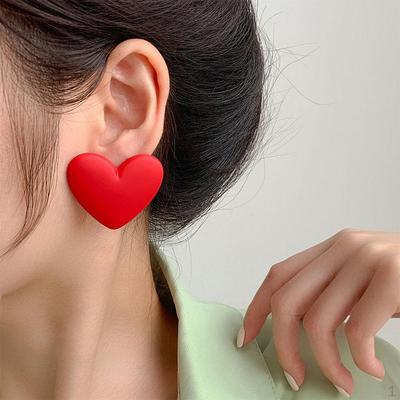 Acrylic Heart Earrings Jewelry for Daily Party Women