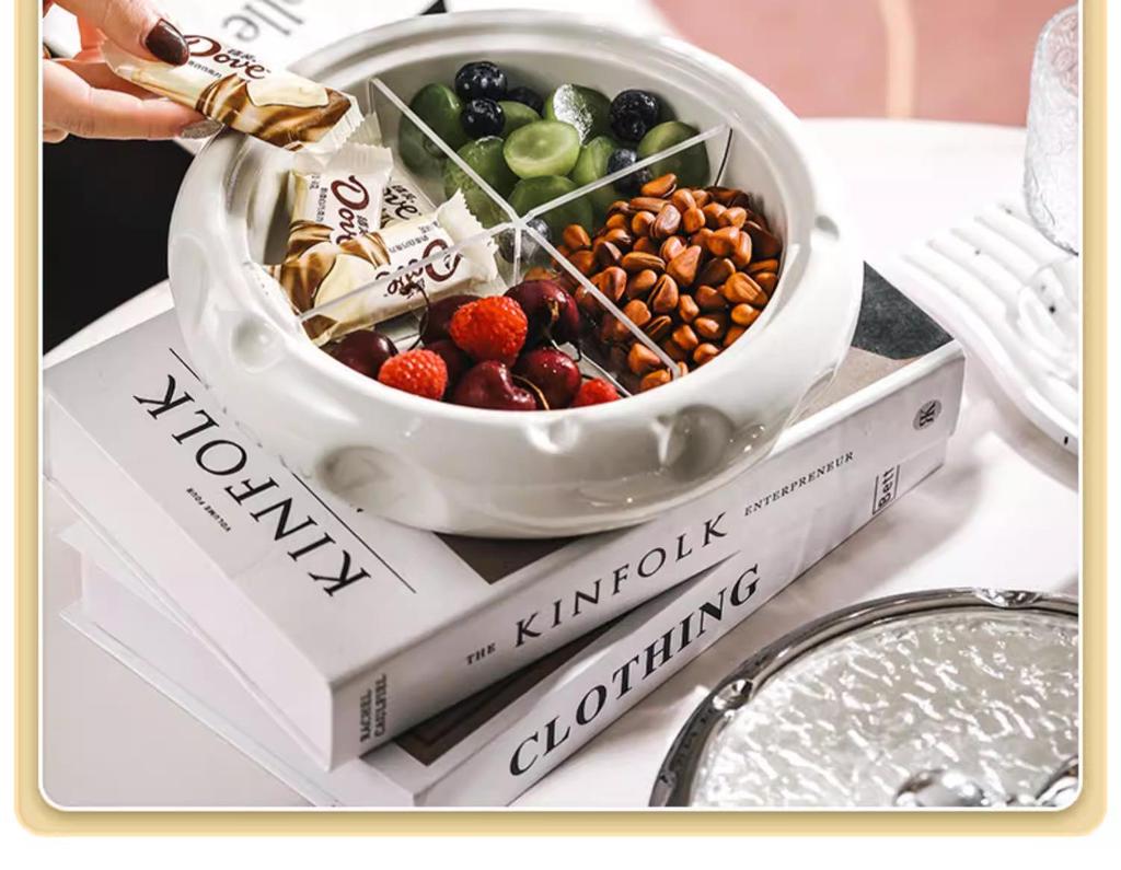 Luxury Fruit & Snack Plate for Living Room - High-End Candy Box & Basket