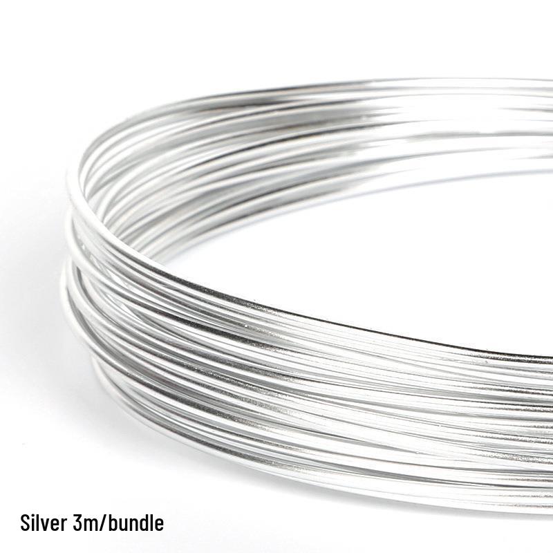 

1мм-2.5мм Окисленная Цветная Алюминиевая Проволока для DIY Поделок и Велосипедных Украшений 1mm 10m/bundle серебряный