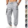 Mens Cargo Pants Loose High Street Multi Pocket Ankle Banded Casual Trousers Autumn Winter
