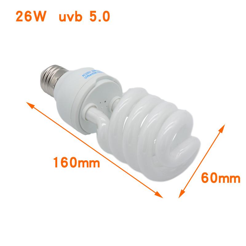 UVB Reptile Basking Lamp for Lizards, Turtles & Plants - 5.0/10.0 Calcium Supplement Ultraviolet Light
