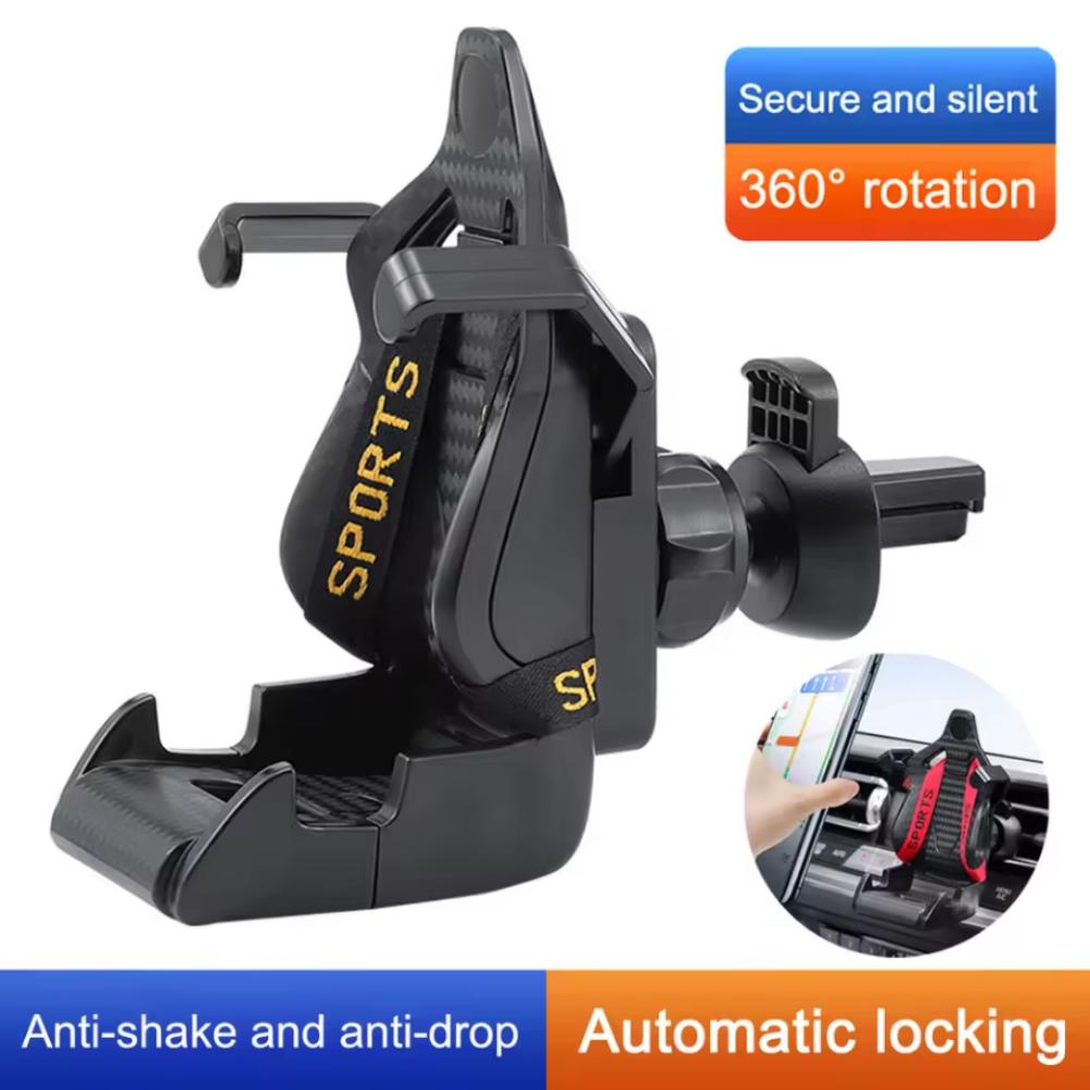 Car Air Vent Phone Holder Gravity Lock Automatic Secure Clip 360 Rotation Fits Phones up to 8 5 cm Wide with Cases