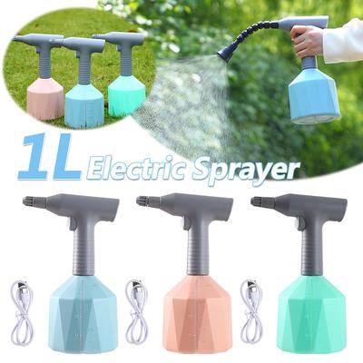 1L Pressure Sprayer Tool USB Rechargeable Handheld Household Sprayer 360 Adjustable Nozzle Leakproof for Agricultural Irrigation