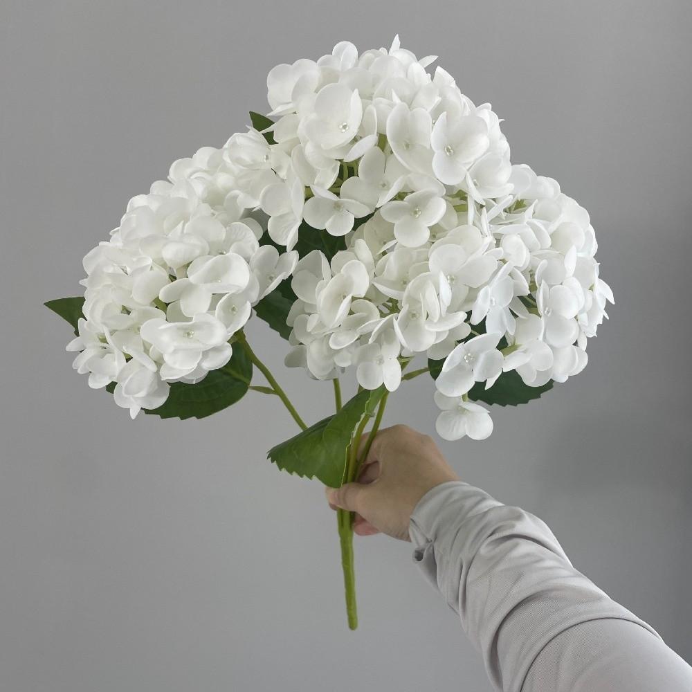 4 Köpfe Künstliche Hortensienblume Realistische Simulation Hortensienblütenzweig Großer Kopf Kunstblumen Outdoor-Party