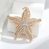 Étoile de mer exagérée Mode Simple Étoile de mer brillante Animale Accessoires de fête Broche