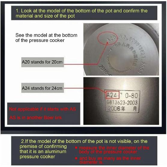 Gasket Sealing, Pressure Gasket Replacement 6 Sizes Replaceable for Home Pressure Cooker for Kitchen (Diameter 22CM)