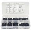 400pcs Black Carbon Steel Phillips Pan Head Self-Tapping Screws M2/M2.6 Set