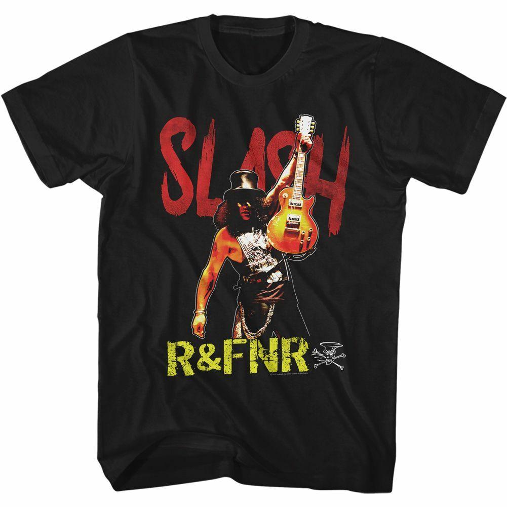 Slash Guns N Roses R and FN R Black Adult T-Shirt Mens Womens Tees Top M