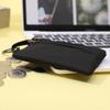 3 Zippers Canvas Coin Purse Women'S Mini Wallet Solid Change Purses With Keychain Money Bags Coin Key Storage Bag Card Holder