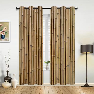 Tende per Finestre Piante Bamboo Retro Shabby Decorazione Casa Tende Soggiorno Tende Cameretta Bambini Cortinas Per Cucina Camera da Letto