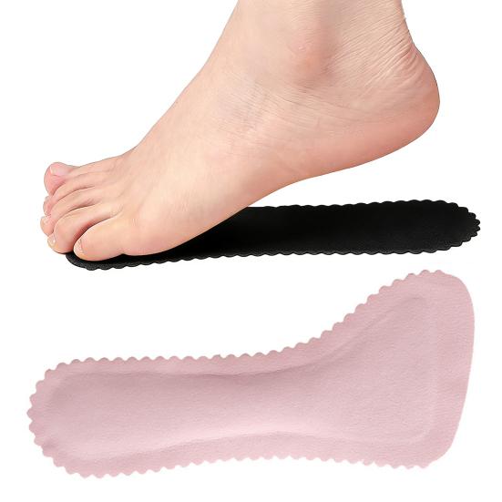 1 Pair Women High Heel Insoles Comfortable Anti-Friction Heel Pads Reduce Lower Limb Joint Pressure for Long Standing Walking Relief Foot Support