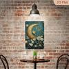 Metal Wall Art Gold Moon Dandelion 8x12 Inch Butterfly Dragonfly for Living Room