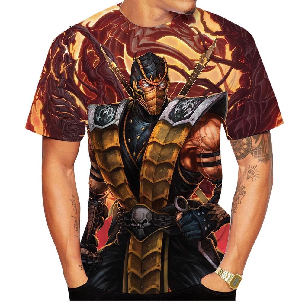 New Summer Hot Sale Mortal Kombat 3D Print Men's/women's T Shirt Short-sleeved Round Neck Clothing Plus Size 100~6xl Oversize